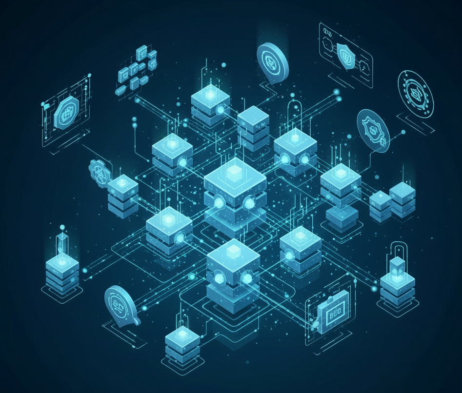 Blockchain Solutions Illustration